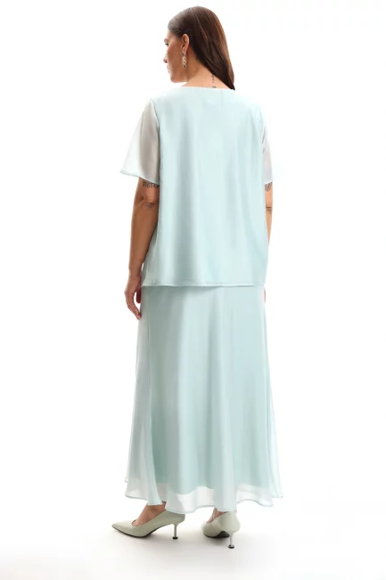 Блузка с коротким рукавом из тенселя на подкладке