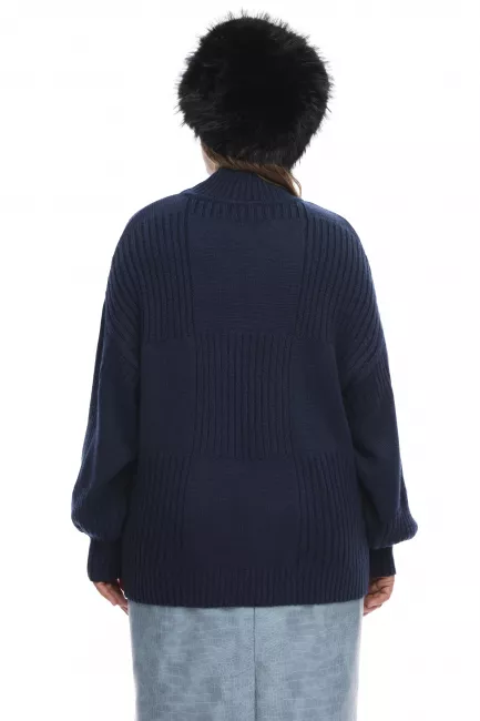 Джемпер с воротником стойка из смесовой шерсти