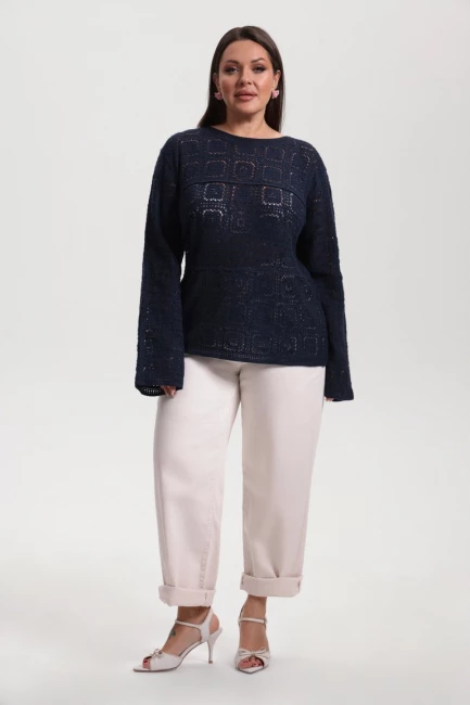 Джинсы бананы из облегченного денима – фото – Plus Size 50–64 – Моно-Стиль