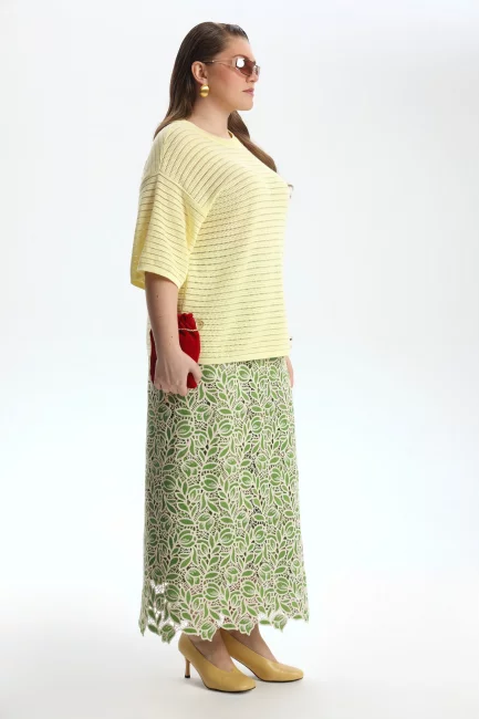 Юбка из кроше на подкладке