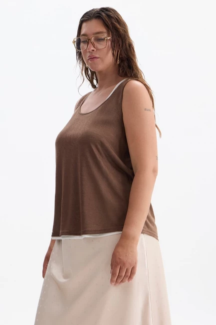 Топ из органического трикотажа – фото – Plus Size 50–64 – Моно-Стиль
