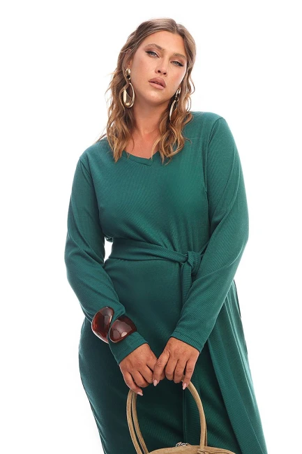 Платье в рубчик лапша – фото – Plus Size 50–64 – Моно-Стиль
