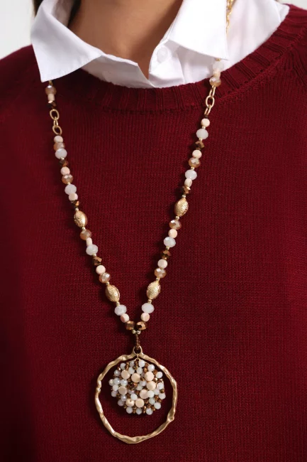 Ожерелье Клумба розовый