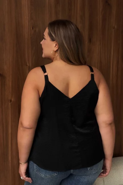 Топ Карла черный – фото – Plus Size 50–64 – Моно-Стиль