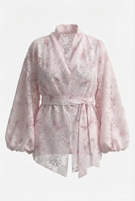 Блузка кимоно из фактурной ткани