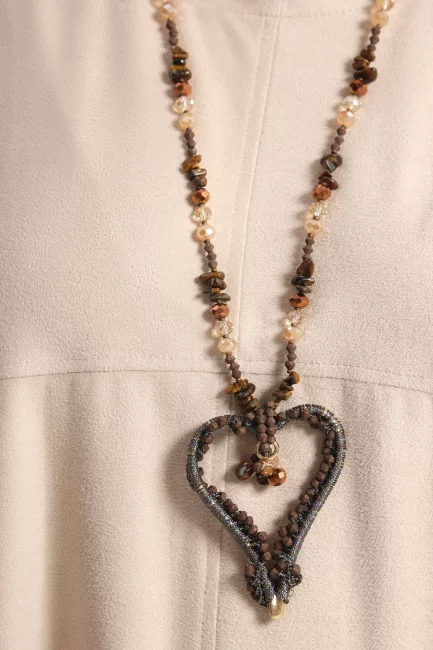 Ожерелье Бусинки и сердце
