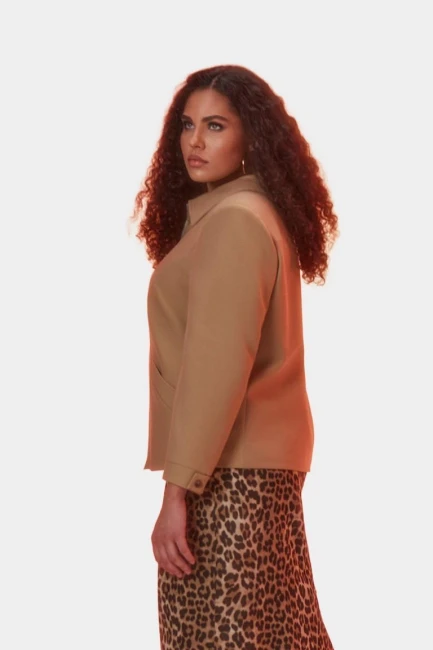 Куртка жакет на молнии из поливискозы – фото – Plus Size 50–64 – Моно-Стиль
