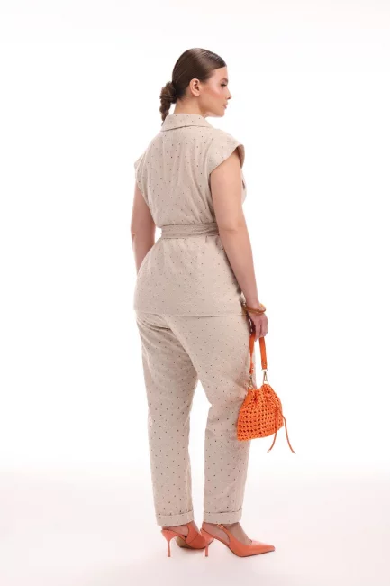 Брюки с подворотом из шитья на подкладке