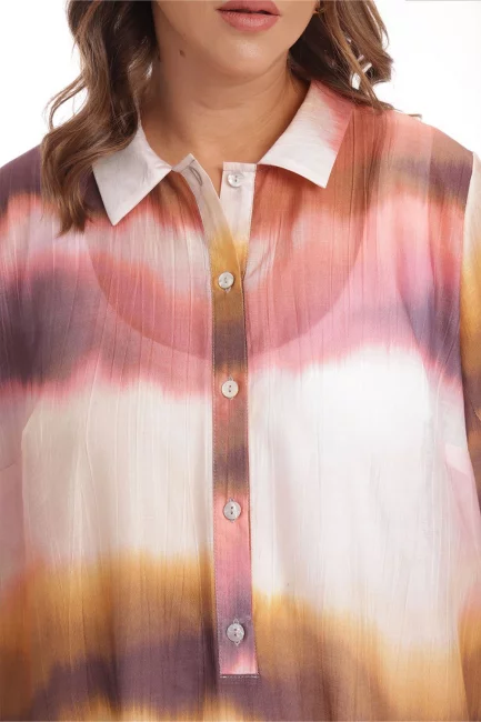 Платье трапеция с эффектом деграде