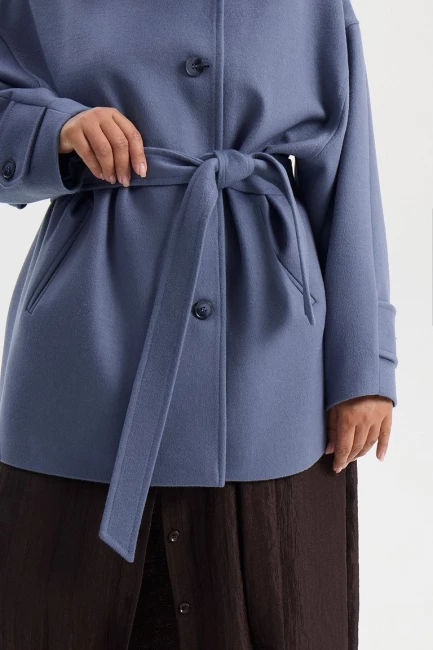 Полупальто с воротником стойка – фото – Plus Size 50–64 – Моно-Стиль