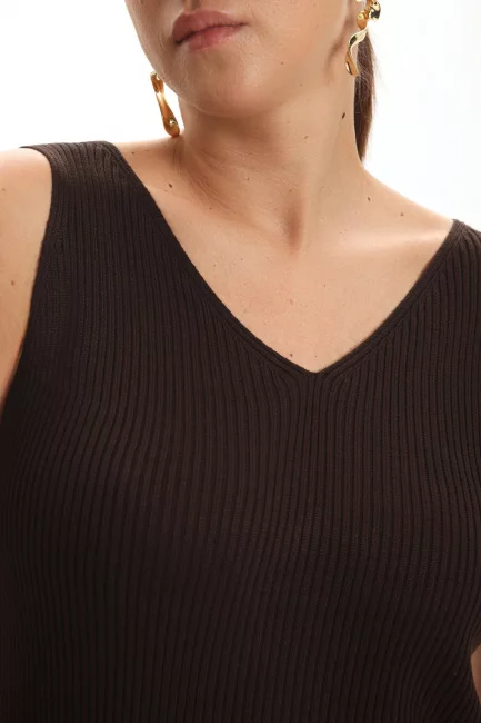 Вязаный топ лапша