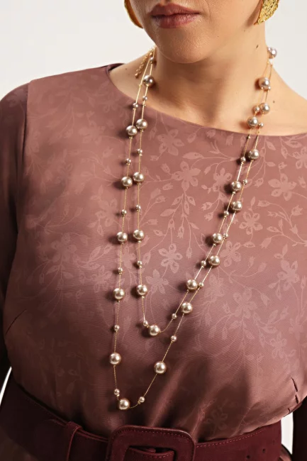 Ожерелье матовый жемчуг