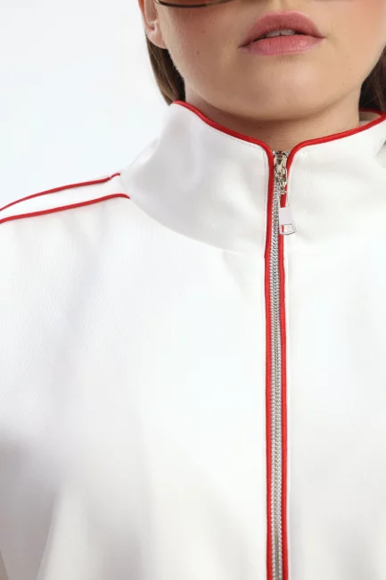 Свитшот на молнии с воротником стойка и палаццо