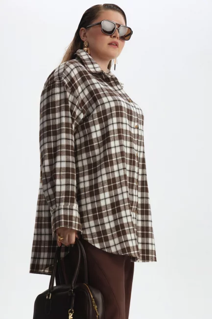 Рубашка в клетку оверсайз