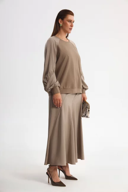 Юбка с боковыми клиньями из поливискозы