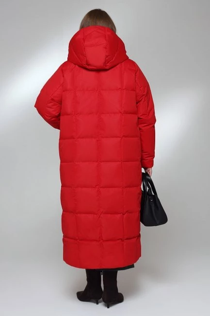 Пуховик с натуральным наполнителем длиной макси