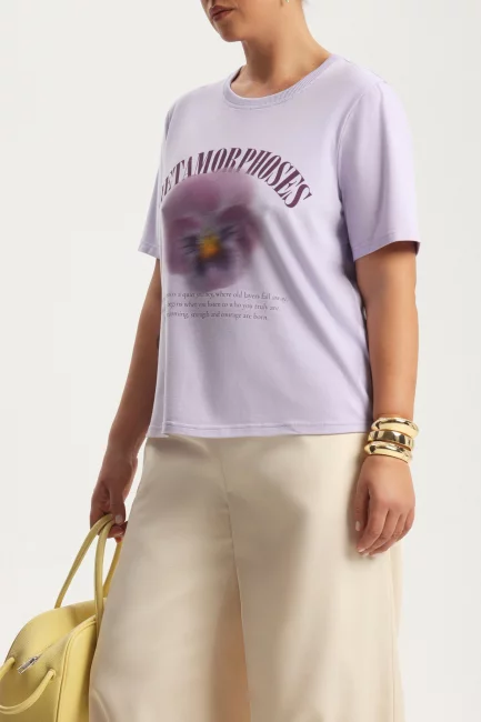 Футболка из хлопка с принтом