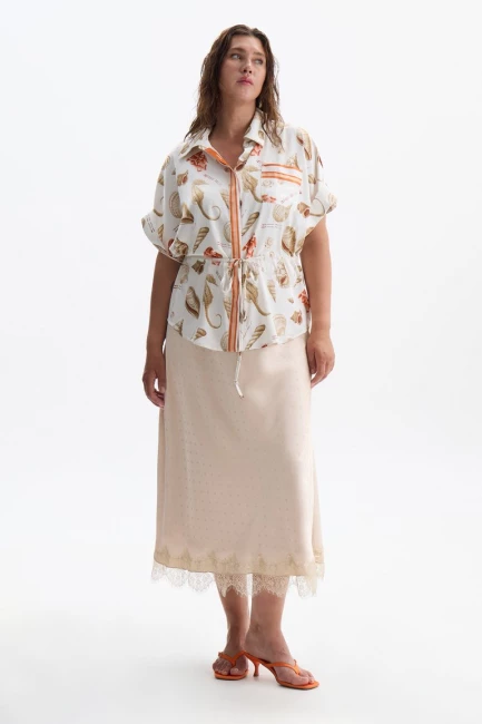 Блузка с морским принтом – фото – Plus Size 50–64 – Моно-Стиль