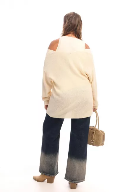 Джинсы straight с "грязным" эффектом