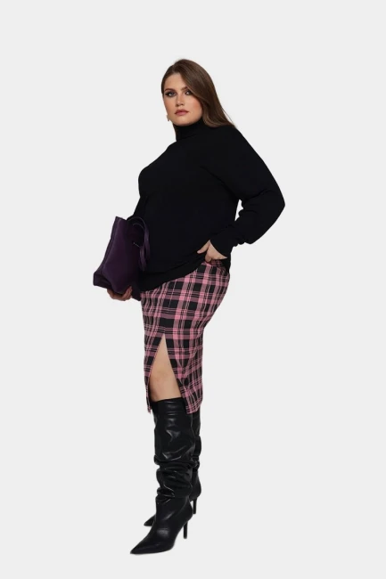 Юбка клетчатая на подкладке – фото – Plus Size 50–64 – Моно-Стиль