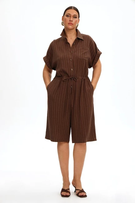 Комбинезон ромпер с цельнокроеным рукавом – фото – Plus Size 50–64 – Моно-Стиль