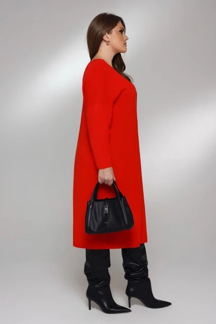 Платье свитер из вязаной шерсти с кашемиром