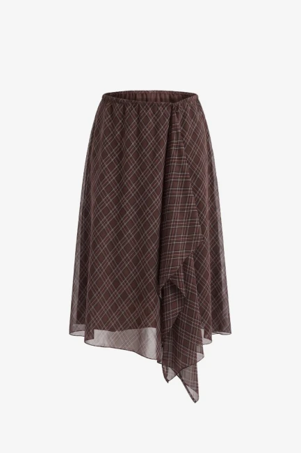 Юбка с драпировкой и разрезом – фото – Plus Size 50–64 – Моно-Стиль