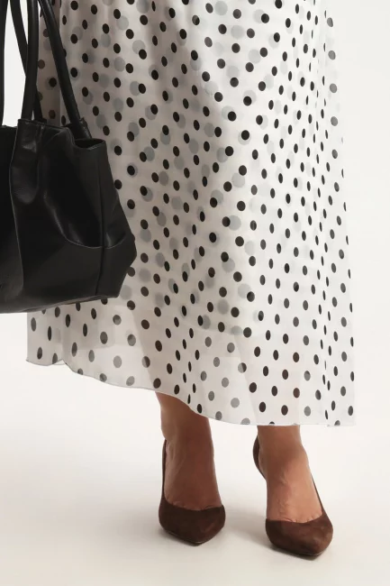 Юбка слип из шифона с принтом