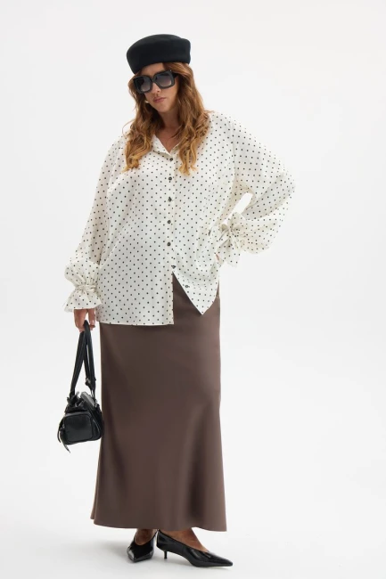 Блузка в горох – фото – Plus Size 50–64 – Моно-Стиль