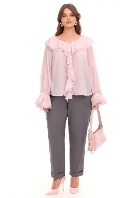 Блузка из тенселя с воланами