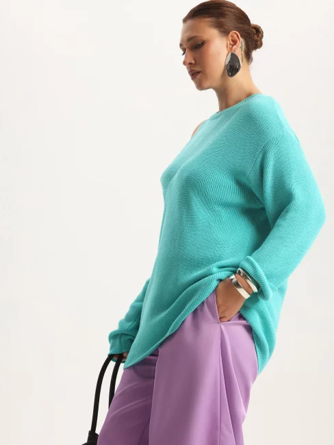 Комплект из вязаного трикотажа майка и пуловер