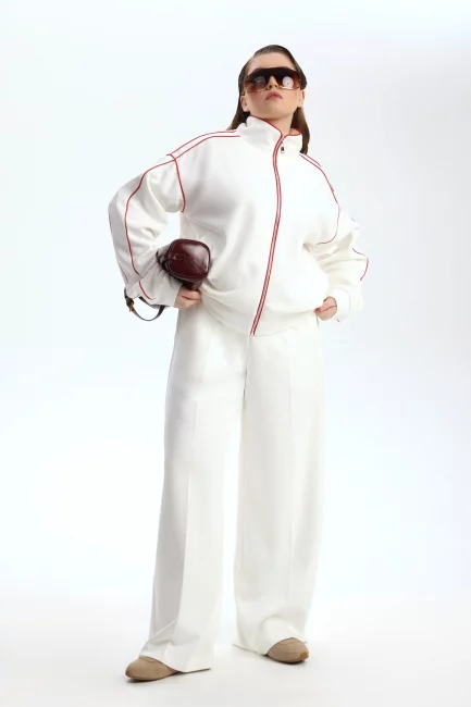 Брюки палаццо из трикотажа