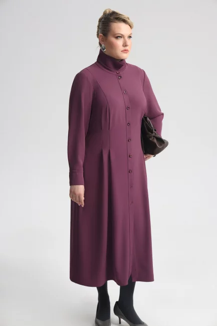 Платье из поливискозы с защипами