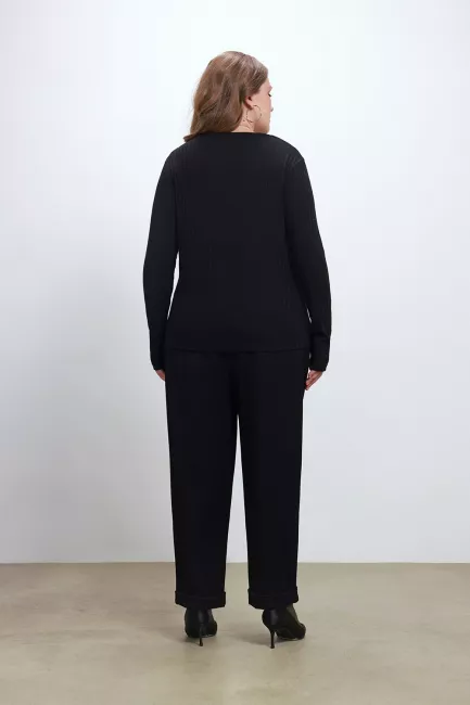 Лонгслив regular fit из трикотажа лапша