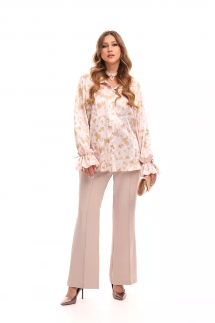 Брюки буткат из облегченной костюмной ткани