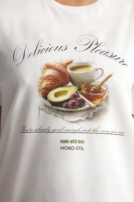 Футболка из хлопка с принтом авокадо