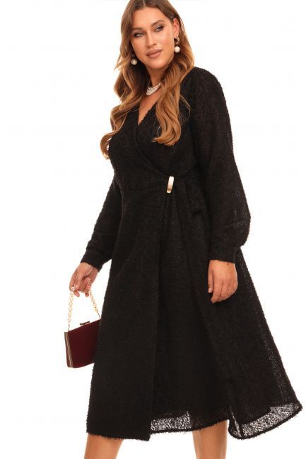 Платье на запáхе из шифона с бахромой