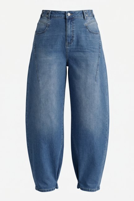 Джинсы баллоны с кнопками