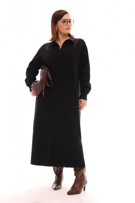 Платье поло из вязаного трикотажа