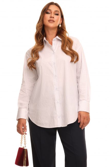 Рубашка relaxed fit в полоску