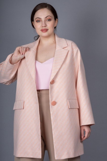 Летнее пальто на подкладке розового цвета