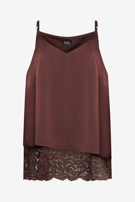 Топ из поливискозы с кружевом