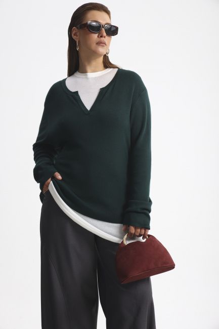 Джемпер комбинированный двуслойный