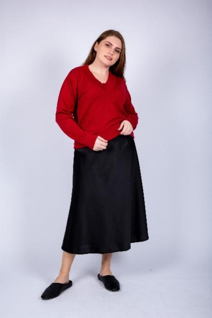 Однотонная шелковая юбка на подкладке