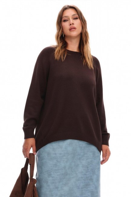 Джемпер из вискозы с круглым вырезом