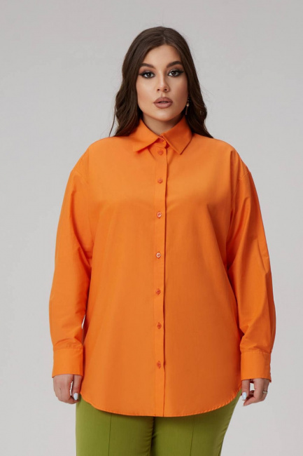 Оранжевая рубашка relaxed fit из хлопка
