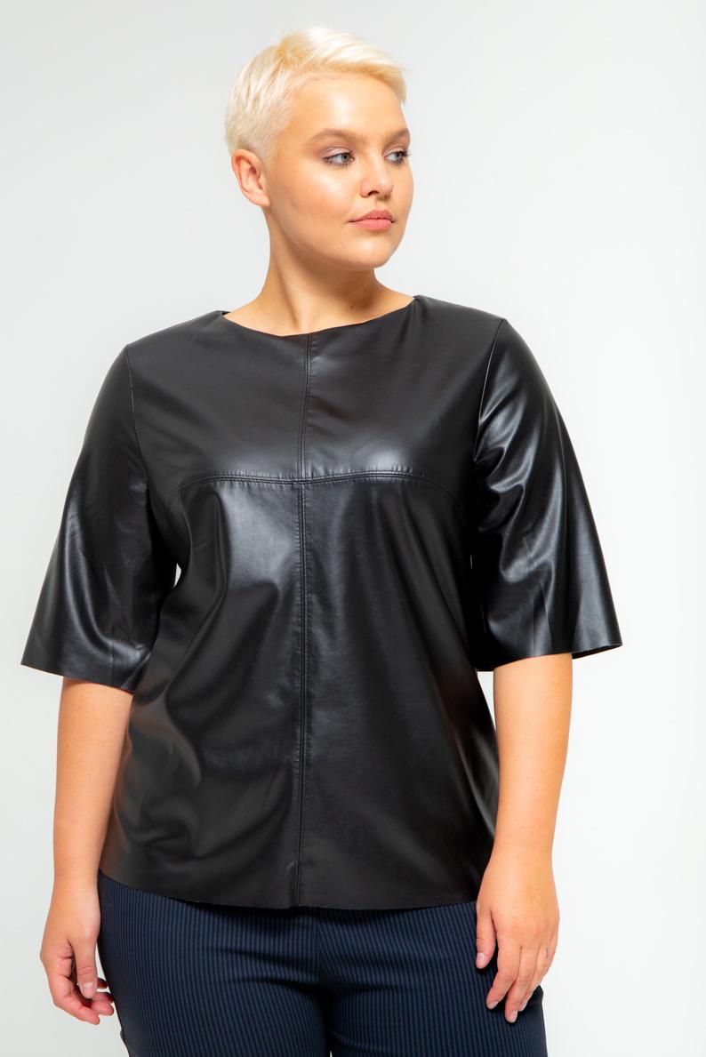 Блузка Апероль чёрный большого размера купить онлайн в интернет-магазине 