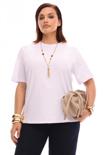 Футболка классическая с отделкой рибана