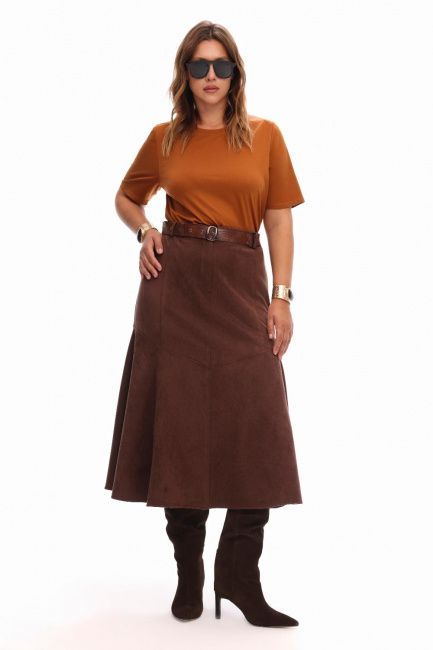 Футболка с круглым вырезом из мерсеризованного трикотажа