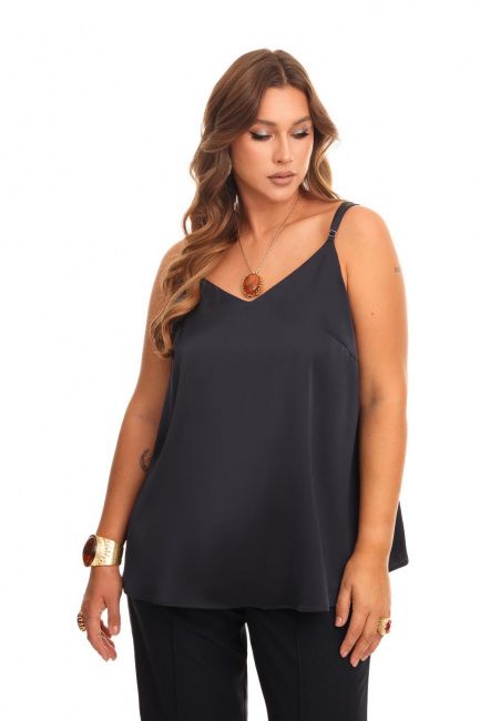 Топ на тонких лямках из поливискозы